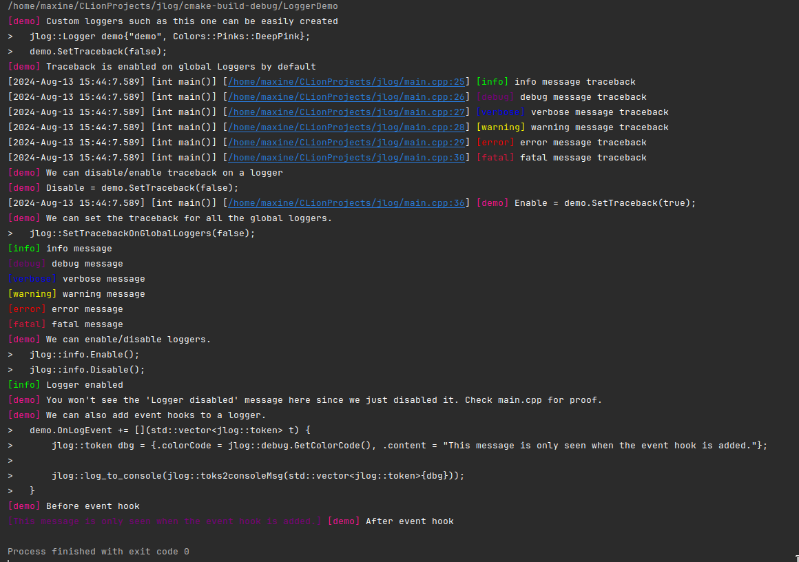 Should be sample output...